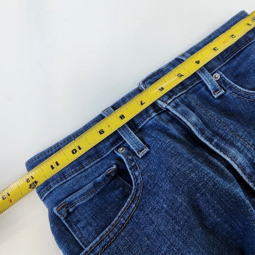 Levi's 721 High Rise Skinny Jeans Med Wash Distressed Ankle Womens Sz 25 - Picture 7 of 10